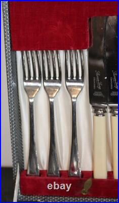 30 piece silver plate cutlery set in original lined box Aberdeen