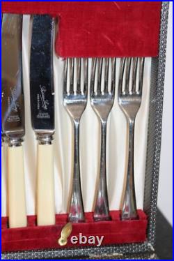 30 piece silver plate cutlery set in original lined box Aberdeen