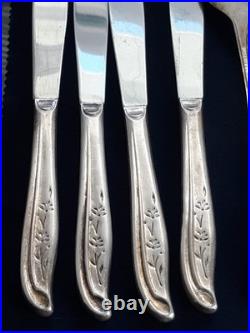 31 piece Set Supreme Silver Plate Flatware Concept Pattern svc for 8