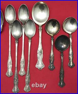 32 Pc VINTAGE Grape Silverplated MIX 1847 Rogers & Bro Mono / Craft Lot