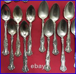 32 Pc VINTAGE Grape Silverplated MIX 1847 Rogers & Bro Mono / Craft Lot