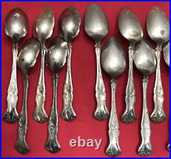 32 Pc VINTAGE Grape Silverplated MIX 1847 Rogers & Bro Mono / Craft Lot