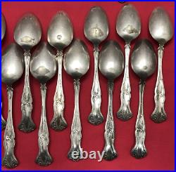 32 Pc VINTAGE Grape Silverplated MIX 1847 Rogers & Bro Mono / Craft Lot
