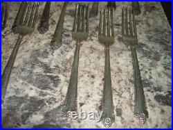 32 piece Vintage Rogers and Bros. Reinforced Plate IS Floral Design Flatware set