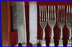 36 Piece Canteen Of Silver Plated & Mother Of Pearl Knives & Forks
