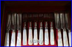 36 Piece Canteen Of Silver Plated & Mother Of Pearl Knives & Forks