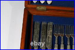 36 Piece Canteen Of Silver Plated & Mother Of Pearl Knives & Forks #2