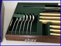 38 Piece Oak Canteen Of Silver Plated Walker & Hall Cutlery (for 6) (cc-00)