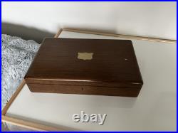 38 Piece Oak Canteen Of Silver Plated Walker & Hall Cutlery (for 6) (cc-00)