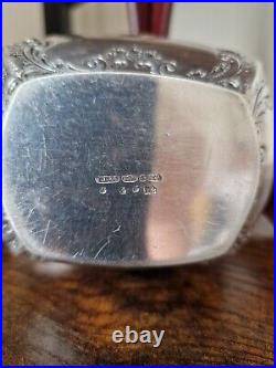 3 PIECE SILVERPLATED TEA SERVICE 1900s engraved letter M