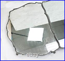 3 Piece Christofle French Silver Plate Mirrored Table Plateau Surtout de Table