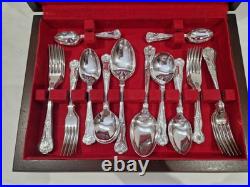 40 Silver Plated Sheffield 44 Piece Cutlery Set Stunning Condition