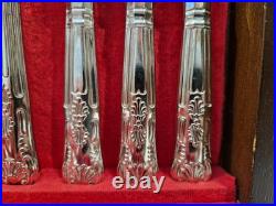 40 Silver Plated Sheffield 44 Piece Cutlery Set Stunning Condition
