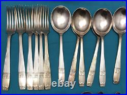 44 Pc WESTMINSTER Pattern Flatware Mix Elkington Plate