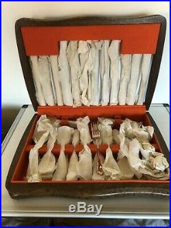44 Piece Canteen Of Silver Plated Cutlery In A Fitted Case (settings For 6) Nr7