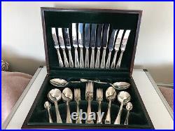44 Piece Fitted Canteen Of Silver Plated Dining Cutlery Beaded Design (spcc-jjj)