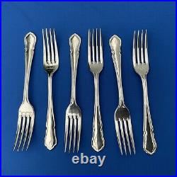 46 Piece Dubarry Pattern EPNS A1 Silver Plated Canteen Cutlery Set Boxed (VGood)
