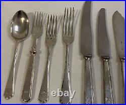48 Pieces Of Antique Walker & Hall Siler Plated Cutlery Monogrammed R. A. H