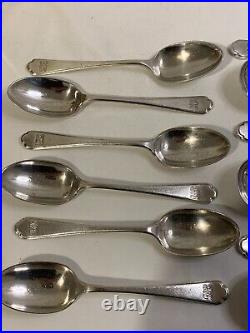 48 Pieces Of Antique Walker & Hall Siler Plated Cutlery Monogrammed R. A. H
