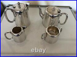 4 PIECE SILVER PLATED HOTEL WARE TEA/COFFEE SERVICE (H L & Co Ltd) SPTCS-PPP