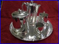 4 Piece Silver Plate Tea Service C 1960 John Sanderson Sheffield A1 EPNS