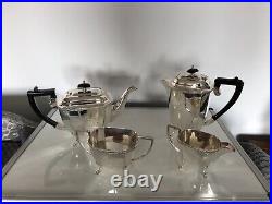 4 Piece Silver Plated Tea/coffee Service All On 4 Feet (sptcs-800x)