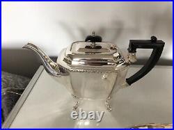 4 Piece Silver Plated Tea/coffee Service All On 4 Feet (sptcs-800x)