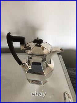 4 Piece Silver Plated Tea /coffservice On A Raised Platform Sptcs- Nnn