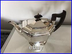 4 Piece Silver Plated Tea /coffservice On A Raised Platform Sptcs- Nnn