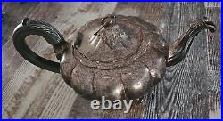 4 pc. Community Melon Silver-plate Tea & Coffee Set With Creamer and Sugar