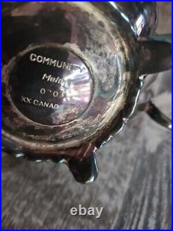 4 pc. Community Melon Silver-plate Tea & Coffee Set With Creamer and Sugar