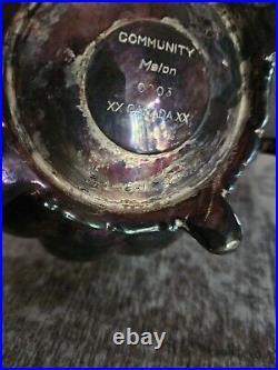 4 pc. Community Melon Silver-plate Tea & Coffee Set With Creamer and Sugar