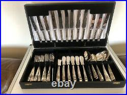 50 Piece Canteen Of Silver Plated Cutlery In A Fitted Case (settings For 6)