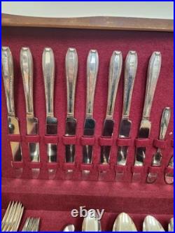 51 Piece Harmony House AA+ Serenade Silver Plate Flatware Set and Box