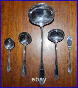 52 piece Mappin and Webb Fine Bead silver plate cutlery set canteen