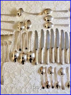 53 PIECE Set OF SILVER PLATED DINING CUTLERY BEADED DESIGN Inkerman and EPNS A1