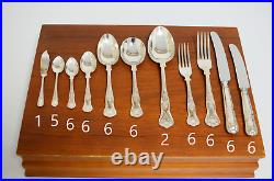 56 piece EPNS A1 Sheffield CUTLERY SET, in the Kings pattern