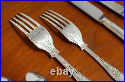 56 piece EPNS A1 Sheffield CUTLERY SET, in the Kings pattern