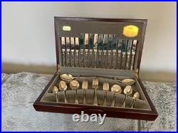 58 Piece Canteen Of Viners Harley Elegance Silver Plated Cutlery (for 8)