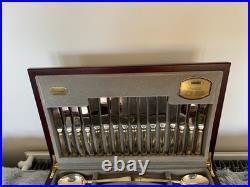58 Piece Canteen Of Viners Harley Elegance Silver Plated Cutlery (for 8)