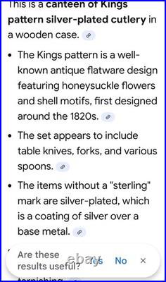 58-Piece Canteen of cutlery, Kings design by George butler