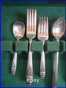 58 Piece Harmony House AA+ Silver Plate Flatware Set and Box