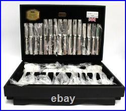 58 Piece VINERS SILVER PLATED CANTEEN CUTLERY Harley Elegance 8 Person NEW -P15
