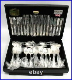 58 Piece VINERS SILVER PLATED CANTEEN CUTLERY Harley Elegance 8 Person NEW -P15