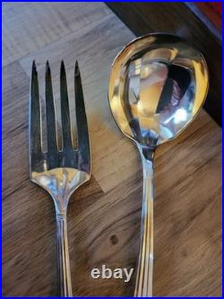 58 Piece Vintage Oneida Community Silver Plate Coronation Silverware Set In Case