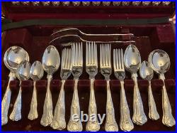 59 Piece Silver Service Cutlery Set John Richardson, Sheffield