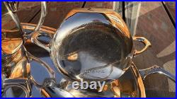 5 Piece Silver Plated Art Deco Tea/Coffee Service Set with Tray