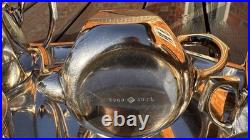 5 Piece Silver Plated Art Deco Tea/Coffee Service Set with Tray