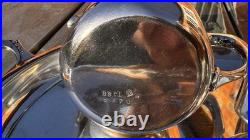 5 Piece Silver Plated Art Deco Tea/Coffee Service Set with Tray