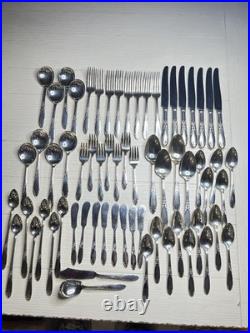 61 Piece National Silver Co. King Edward Silver plate Flatware 1936-1951 61 Piece National Silver Co. King Edward Silver plate Flatware 1936-1951